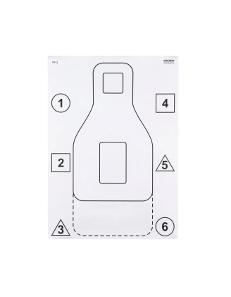 Tarcza strzelecka FBI-Q 495x695mm trening 50 szt. | imag24.pl