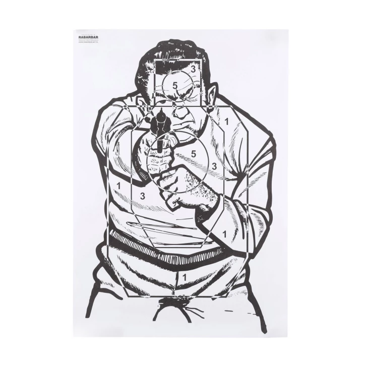 Tarcza strzelecka Napastnik 440x630mm, 50 szt. | Trening strzelecki | imag24.pl