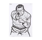 Tarcza strzelecka Napastnik 440x630mm, 50 szt.