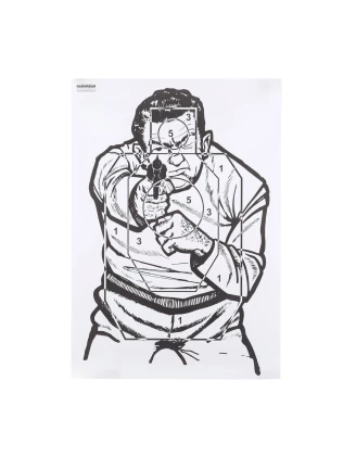 Tarcza strzelecka Napastnik 440x630mm, 50 szt. | Trening strzelecki | imag24.pl