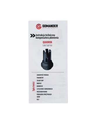Gomander Quadron S 7,62 Tłumik Płomienia M14x1 LH - imag24.pl