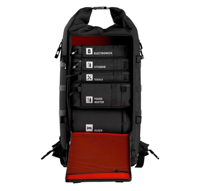 Help Bag MAX PRO 5.0 Czarny Plecak Ewakuacyjny z Wyposażeniem