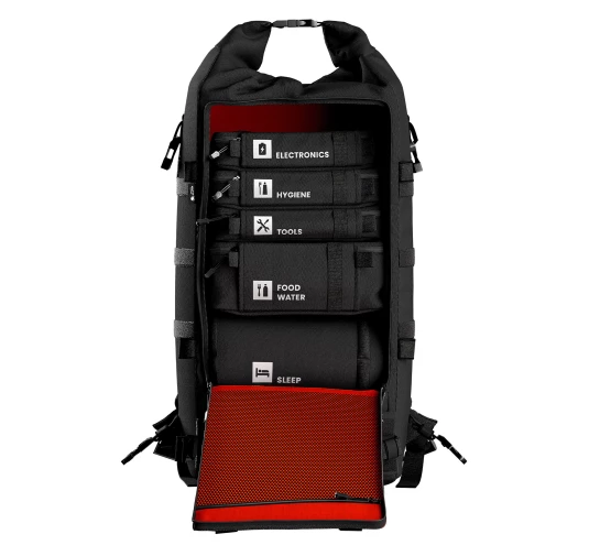 Help Bag MAX PRO 5.0 Czarny Plecak Ewakuacyjny z Wyposażeniem