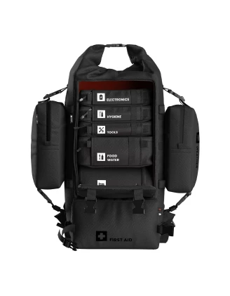 Help Bag MAX PRO 5.0 Czarny Plecak Ewakuacyjny z Wyposażeniem | imag24.pl