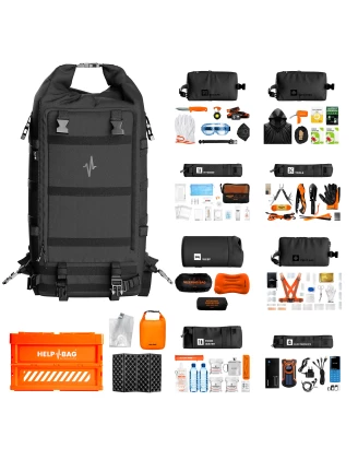 Help Bag MAX PRO 5.0 Czarny Plecak Ewakuacyjny z Wyposażeniem | imag24.pl