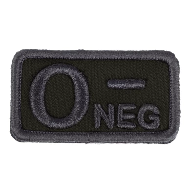 Fostex Garments Naszywka Grupa Krwi 0 Rh- Zielona | imag24.pl