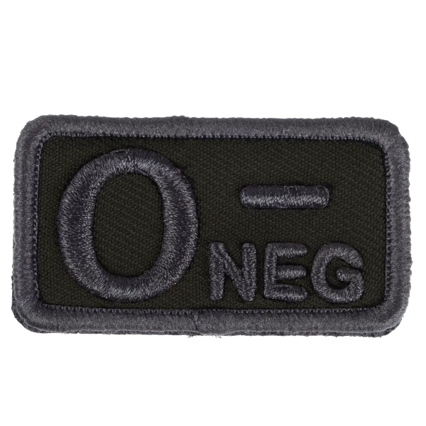 Fostex Garments Naszywka Grupa Krwi 0 Rh- Zielona