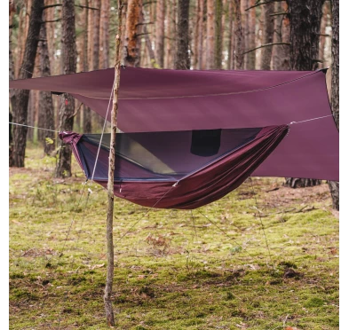 Hamak Lesovik Draka Burgundy Ron z zawieszeniem Sneka