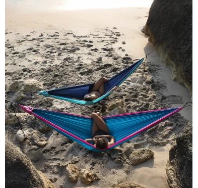 Hamak Ticket To The Moon King Size Dwosobowy Granatowo-Niebieski