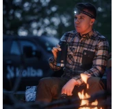 Koszula męska Tagart Alaska slim, flanelowa,  beżowa w zieloną kratę XL