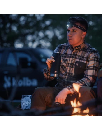 Koszula męska Tagart Alaska slim, flanelowa,  beżowa w zieloną kratę XL