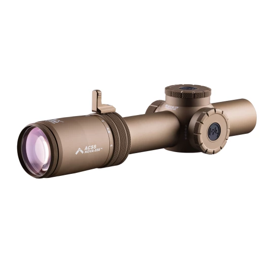 Luneta celownicza Primary Arms Compact PLx-1-8x24 SFP Illuminated ACSS Nova 5.56/.308 Fiber Wire Reticle FDE
