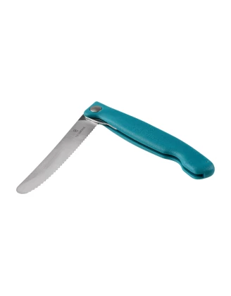 Nóż kuchenny składany Victorinox Swiss Classic Picnic Knife 6.7834.FC1 ząbkowany z zaokrąglonym czubkiem zielony
