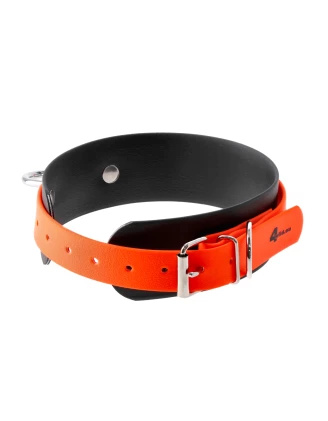 Obroża tropowa 4wild BioThane 50 mm czarno-pomarańczowa 38-52 cm