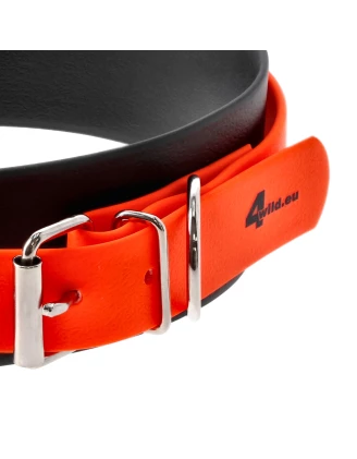 Obroża tropowa 4wild BioThane 50 mm czarno-pomarańczowa 38-52 cm