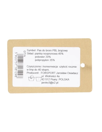 Pas do broni z neoprenu PBL brązowy