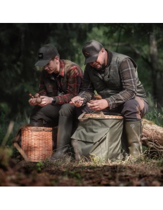 Plecak wiklinowy na grzyby Acropolis z przykrywką 13 L