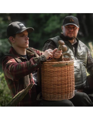 Plecak wiklinowy na grzyby Acropolis z przykrywką 13 L