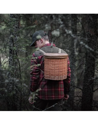 Plecak wiklinowy na grzyby Acropolis z przykrywką 13 L