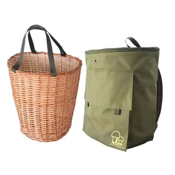 Acropolis Plecak Grzybowy z Koszem Wiklinowym 30L