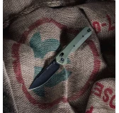 KNIVESPL The First Nóż Składany, Sandvik 14C28N, G10 Zielone, PVD Czarny KNIVESPL The First Nóż Składany, Sandvik 14C28N, G10 Zielone, PVD Czarny