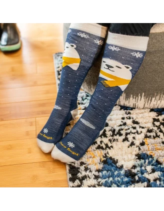 Skarpety dziecięce Darn Tough Polar Bear Blue 35-39 Merino - imag24.pl