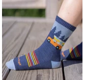 Darn Tough Van Wild Denim - Skarpety Dziecięce 26.5-29.5