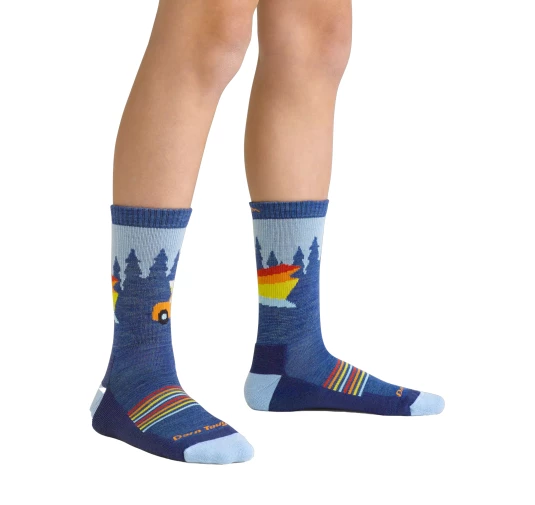 Darn Tough Van Wild Denim – Dziecięce Skarpety Merino Outdoor 35-39