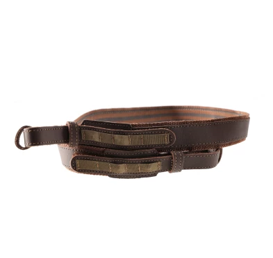 Pasek do broni Acropolis skórzano-cordura brązowy z uchwytami