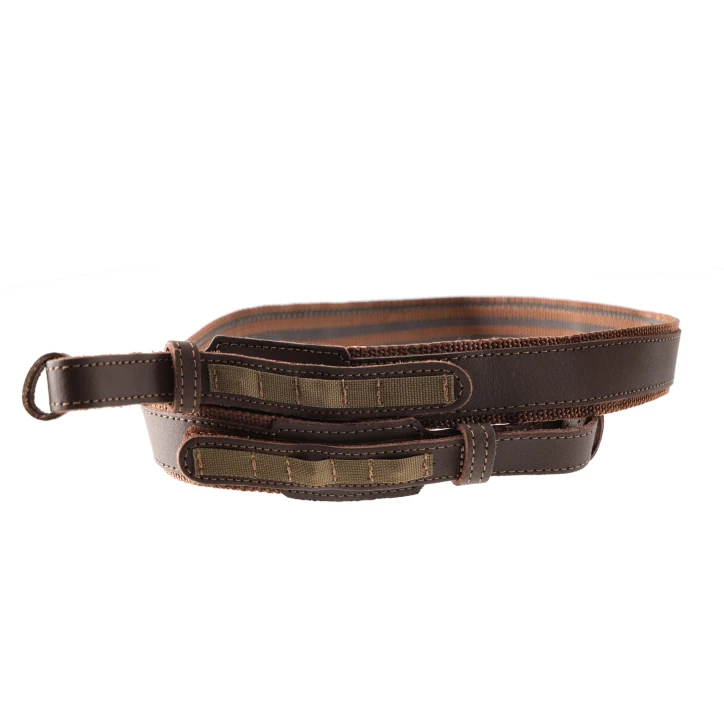 Pasek do broni Acropolis skórzano-cordura brązowy z uchwytami