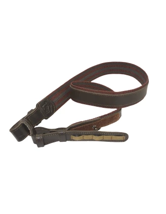 Pasek do broni Acropolis skórzano-cordura brązowy z uchwytami