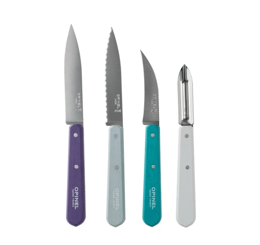 Opinel Essentials Art Deco - Zestaw 4 Noży Kuchennych | imag24.pl