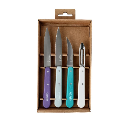 Opinel Essentials Art Deco - Zestaw 4 Noży Kuchennych