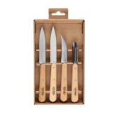 Opinel Essentials Natural - Zestaw 4 Noży Kuchennych ze Stali Nierdzewnej Opinel Essentials Natural - Zestaw 4 Noży Kuchennych ze Stali Nierdzewnej