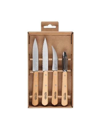 Opinel Essentials Natural - Zestaw 4 Noży Kuchennych | imag24.pl