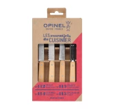 Opinel Essentials Natural - Zestaw 4 Noży Kuchennych ze Stali Nierdzewnej Opinel Essentials Natural - Zestaw 4 Noży Kuchennych ze Stali Nierdzewnej