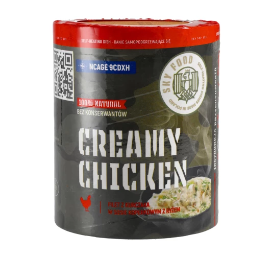 Danie Samopodgrzewające SKYFOOD Kurczak w Sosie Koperkowym z Ryżem 400g | imag24.pl