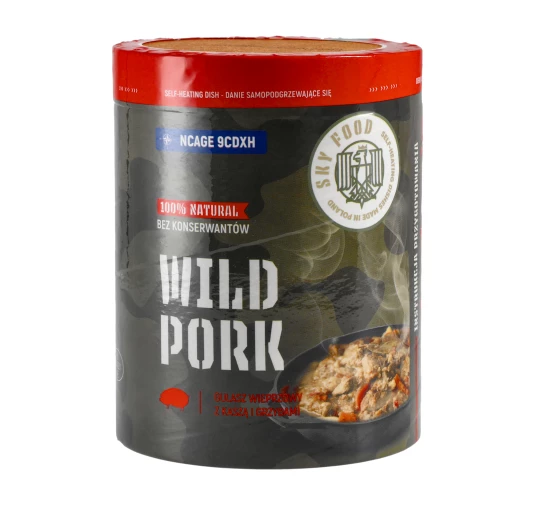 SKYFOOD Gulasz Wieprzowy z Kaszą 400g - Samopodgrzewalne Danie Turystyczne | imag24.pl