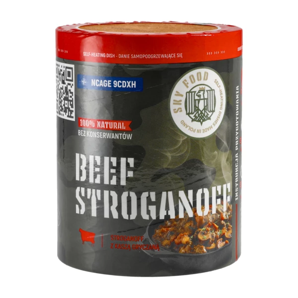 SKYFOOD Danie Samopodgrzewające Stroganoff z Kaszą Gryczaną 400 g SKYFOOD Danie Samopodgrzewające Stroganoff z Kaszą Gryczaną 400 g