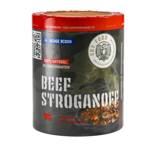 SKYFOOD Danie Samopodgrzewające Stroganoff z Kaszą Gryczaną 400g | imag24.pl