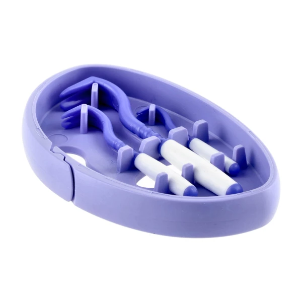 Tick Twister® Clipbox Trio - Zestaw do Usuwania Kleszczy z Brelokiem, Fioletowy (3 szt.)