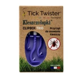 Tick Twister® Clipbox Trio - Zestaw do Usuwania Kleszczy z Brelokiem, Fioletowy (3 szt.)
