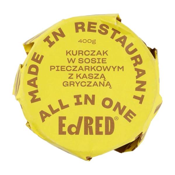 Ed Red Konserwa All in One: Kurczak z Kaszą Gryczaną w Sosie Pieczarkowym 400g Ed Red Konserwa All in One: Kurczak z Kaszą Gryczaną w Sosie Pieczarkowym 400g