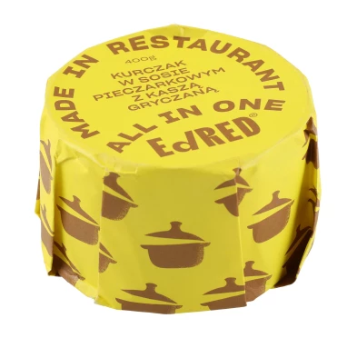 Ed Red Konserwa All in One: Kurczak z Kaszą Gryczaną w Sosie Pieczarkowym 400g