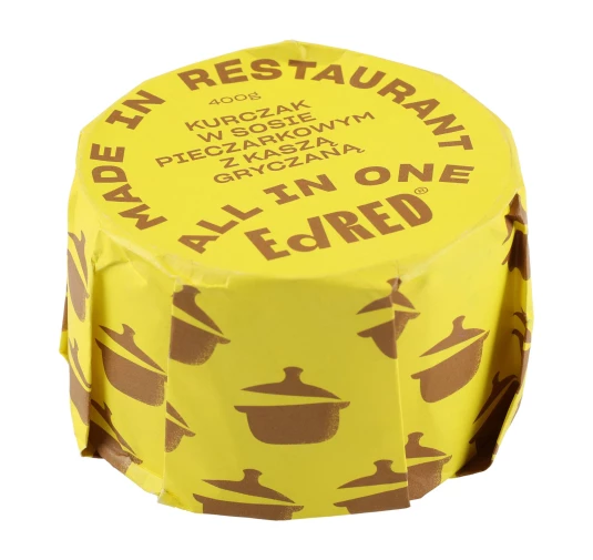 Ed Red Konserwa All in One: Kurczak z Kaszą Gryczaną w Sosie Pieczarkowym 400g