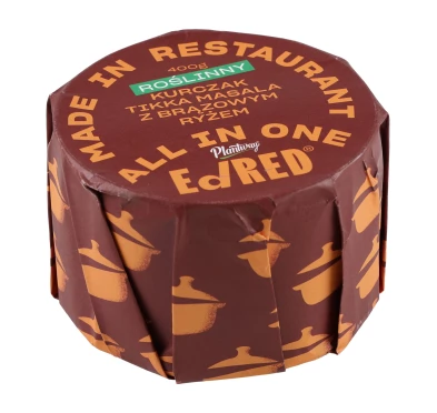 Ed Red Konserwa Roślinny Kurczak Tikka Masala z Brązowym Ryżem 400 g