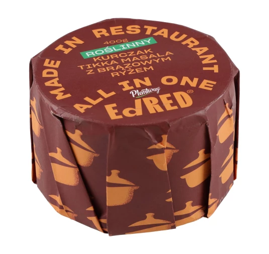 Ed Red Konserwa Roślinny Kurczak Tikka Masala z Brązowym Ryżem 400 g