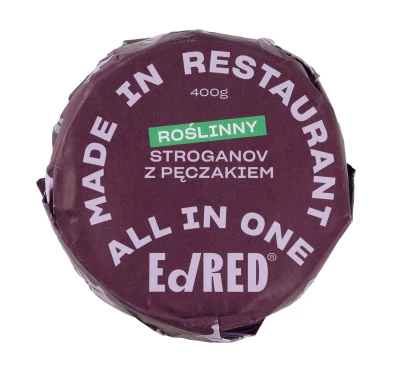 Ed Red Roślinny Stroganov z Kaszą Pęczak 400g - Wegetariańska Konserwa imag24.pl