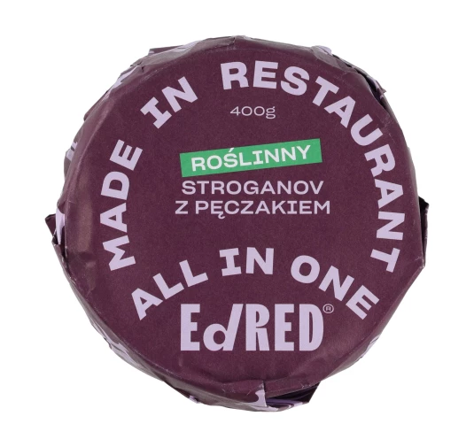 Ed Red Roślinny Stroganov z Kaszą Pęczak 400g - Wegetariańska Konserwa imag24.pl