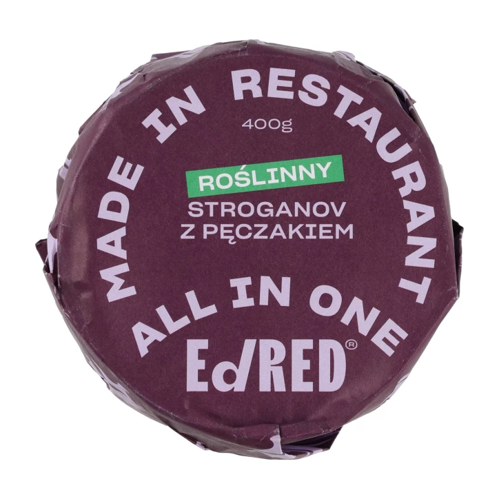 Ed Red Roślinny Stroganov z Kaszą Pęczak 400g - Wegetariańska Konserwa imag24.pl